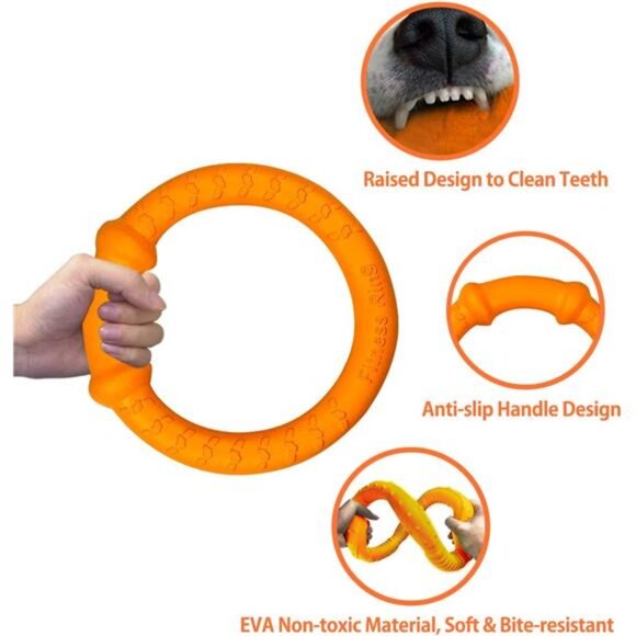 Dog Flying Ring Toys, Floating Flying Dog Disc Toys, Summer Pet Training Outdoor - Picture 3 of 8
